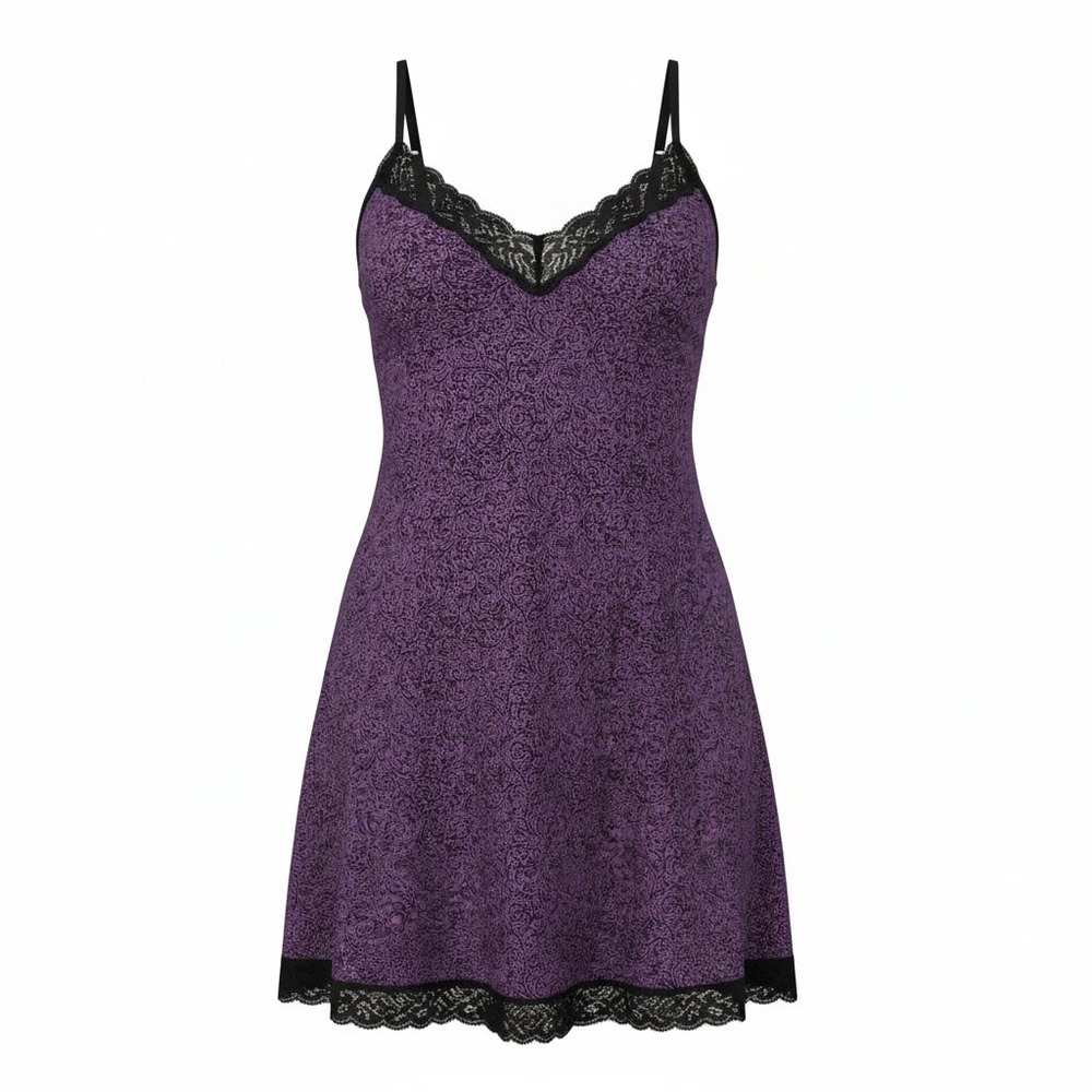 Whimsigoth Fairygrunge Babydoll Lace Womens size XS Stretchy Chemise  Mini Dress